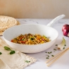 Wok saltapasta antiaderente em alumínio 28cm Bisetti Stonewhite Venda