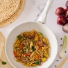 Wok saltapasta antiaderente em alumínio 28cm Bisetti Stonewhite Oferta