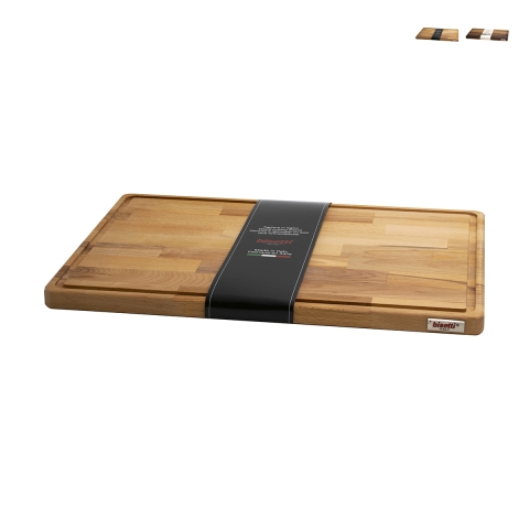 Tagliere di legno grande cozinha bordo raccoglisugo 50x35x2cm Bisetti Promoção