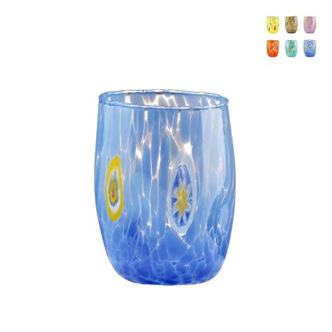 Conjunto de 6 copos de água em vidro com formato arredondado 10cm Bombetta Promoção