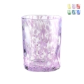 Conjunto de 6 copos de água de mesa 10cm em vidro colorido Carnaval Promoção