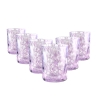 Conjunto de 6 copos de água de mesa 10cm em vidro colorido Carnaval Preço