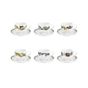 Conjunto de 6 chávenas de café em porcelana Portmeirion Botanic Garden Promoção