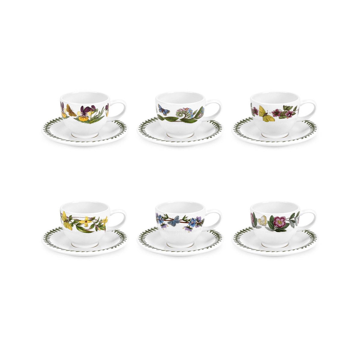 Conjunto de 6 chávenas de café em porcelana Portmeirion Botanic Garden Promoção