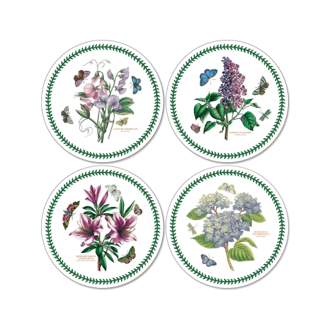 Conjunto de 4 de jogos americanos redondos de mesa Portmeirion Botanic Garden Promoção