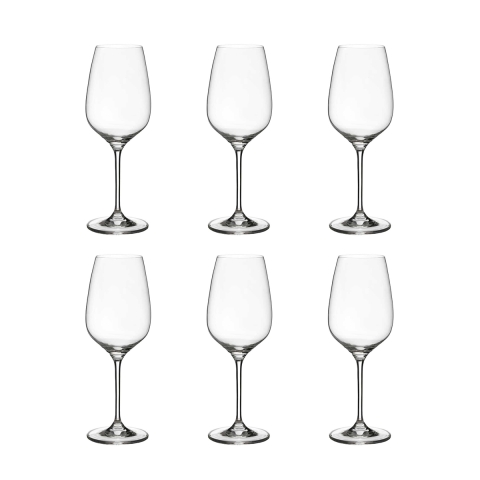 Conjunto com 6 taças vinho tinto mesa 22,5cm design gota cozinha Sinfonia Promoção