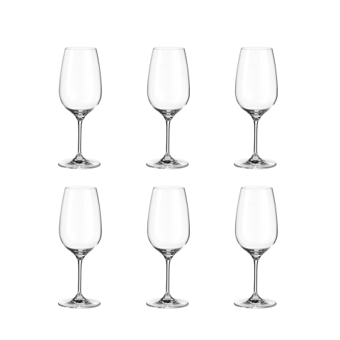 Conjunto de 6 taças bordeaux design gota 570ml em vidro cristalino Sinfonia Promoção