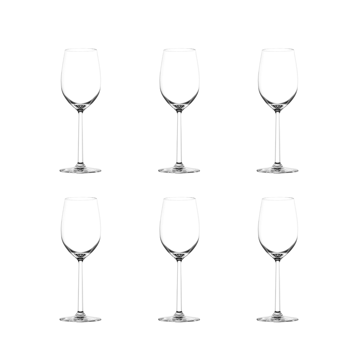 Conjunto de 6 copos de vinho de degustação 320ml em vidro cristalino Shanghai Promoção