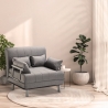 Sofá-cama dobrável p/Apartamentos pequenos Prático Simples Almofadas Deborah twin Preço