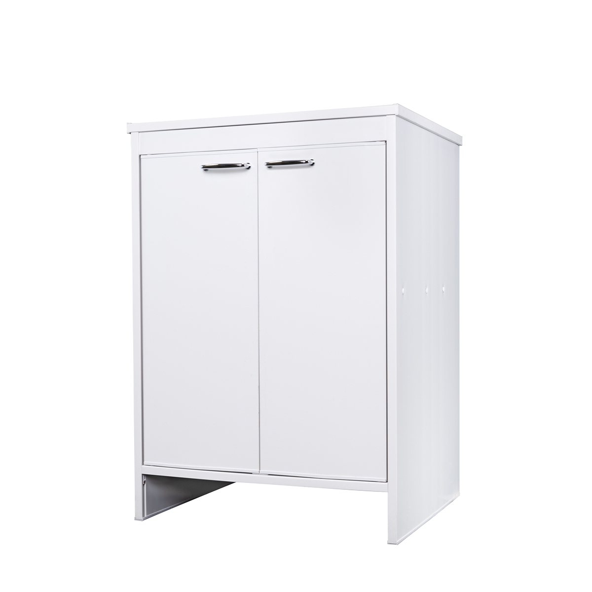Móvel de casa de banho para lavandaria branco em PVC com 2 portas FB9002K Negari