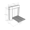 Cama de casal retrátil 160x190cm com coluna e armários Kentaro Modelo