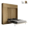 Cama de casal retrátil 160x190cm com coluna e armários Kentaro Descontos