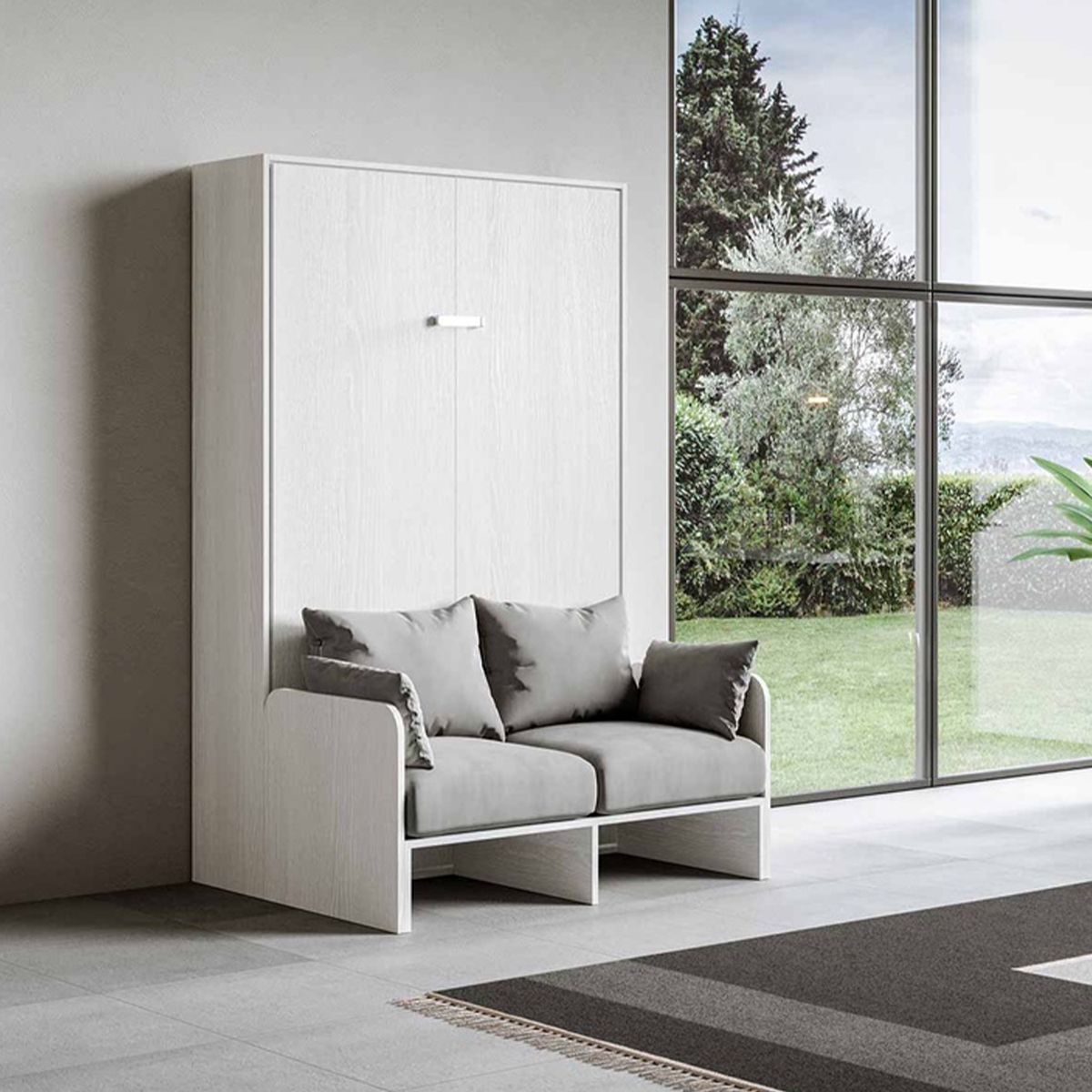 Cama embutida francesa 140x190cm com sofá estofado Sofà Kentaro