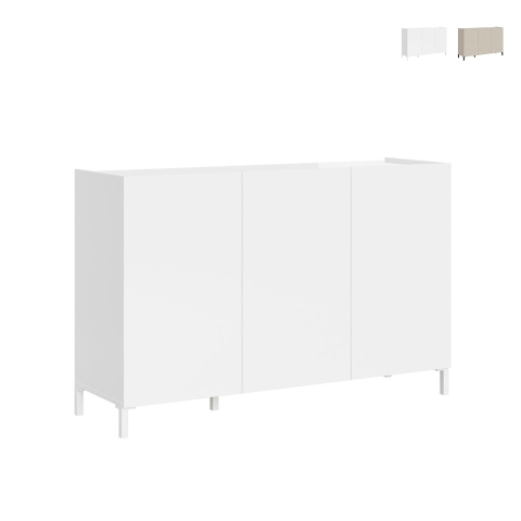 Madia 3 portas minimal sala de estar sala de jantar entrada 130x40x84 Solaria Promoção
