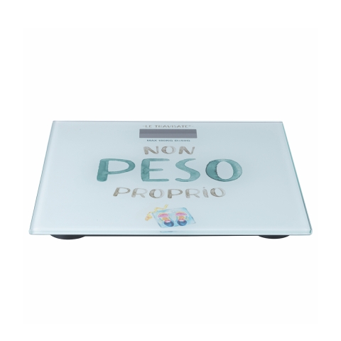 Balança digital pesapessoas 180kg design em vidro Le Travisate Promoção