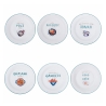 Conjunto de 6 pratos rasos em cerâmica decoração sortida Le Travisate Promoção