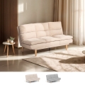 Sofá-cama clic clac 2 lugares em tecido com encosto reclinável Livra Promoção