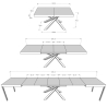 Mesa extensível design urbano moderno 18 pessoas 90×160-420 Volantis Preço