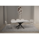 Mesa quadrada extensível moderna 90×90-194 Clerk Modelo