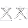 Mesa quadrada extensível moderna 90×90-194 Clerk 