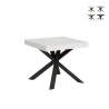 Mesa quadrada extensível moderna 90×90-194 Clerk Promoção