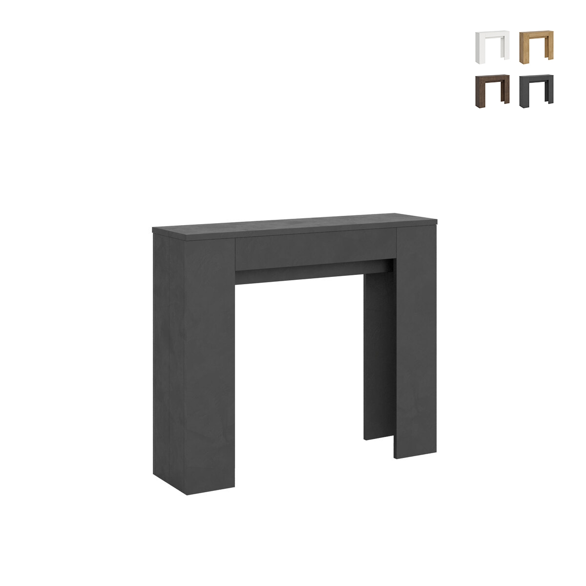 Consola extensível, sala de jantar e cozinha, 8 pessoas, 90×25-181 Slick