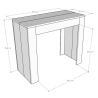 Consola extensível cozinha design contemporâneo 90x42-198 Emy Small Modelo
