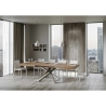 Mesa extensível moderna pernas cruzadas madeira 90x180-440 Volantis Oferta