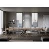 Mesa extensível moderna pernas cruzadas madeira 90x180-440 Volantis Saldos