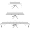 Mesa extensível moderna pernas cruzadas madeira 90x180-440 Volantis Catálogo