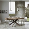 Mesa extensível moderna pernas cruzadas madeira 90x180-440 Volantis Promoção