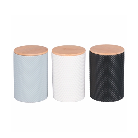 Conjunto 3 frascos de cozinha em grês colorido de 750 ml com tampa Circle Promoção