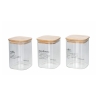 conjunto de 3 potes de vidro 10x14cm para café açúcar e sal Victionary Promoção