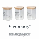 conjunto de 3 potes de vidro 10x14cm para café açúcar e sal Victionary Oferta