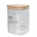 pote para café 10x10x14cm em vidro com tampa de bambu Victionary Promoção