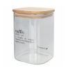 pote para café 10x10x14cm em vidro com tampa de bambu Victionary Promoção
