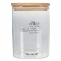 pote para café 10x10x14cm em vidro com tampa de bambu Victionary Saldos