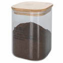 pote para café 10x10x14cm em vidro com tampa de bambu Victionary Descontos