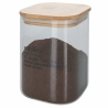 pote para café 10x10x14cm em vidro com tampa de bambu Victionary Descontos