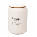 Biscoiteira em cerâmica com tampa de bambu 12,5x18 Victionary Venda