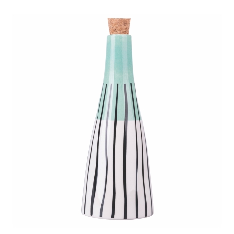 Oliera em cerâmica 532 ml design em pirâmide tampa em cortiça Venice Lido Promoção