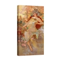Quadro em tela mulher Art Nouveau Outono Alphonse Mucha Promoção