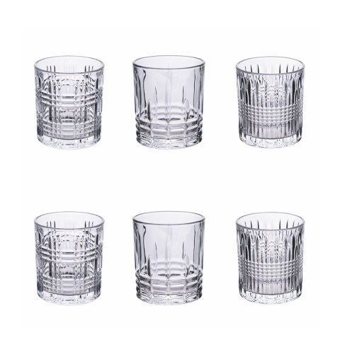Jogo de 6 copos de água de mesa vidro transparente New Vintage Promoção