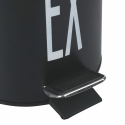 Papeleira de 3L cozinha com pedal balde removível preta Ex Bigismore Oferta