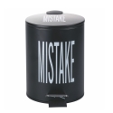 Papeleira preta com pedal balde removível 3l Mistake Bigismore Promoção