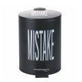 Papeleira preta com pedal balde removível 3l Mistake Bigismore Promoção