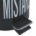 Papeleira preta com pedal balde removível 3l Mistake Bigismore Oferta