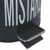 Papeleira preta com pedal balde removível 3l Mistake Bigismore Oferta