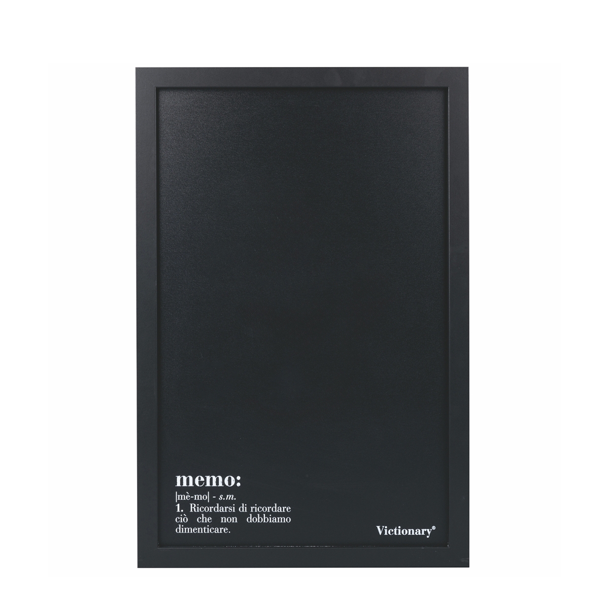 Quadro de parede em ferro preto com giz 40x60cm Victionary Memo