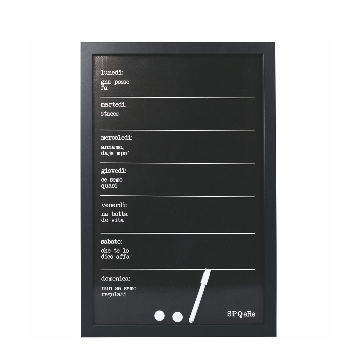 Quadro magnético de parede agenda semanal 60x40 Week SPQeRe